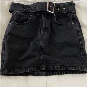 Forever 21 black jean skirt